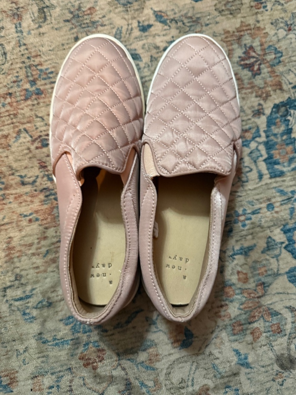 A New Day Blush Pink Quilted Slip-On Sneakers